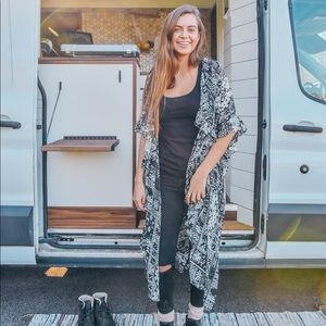 Black and White Kimono